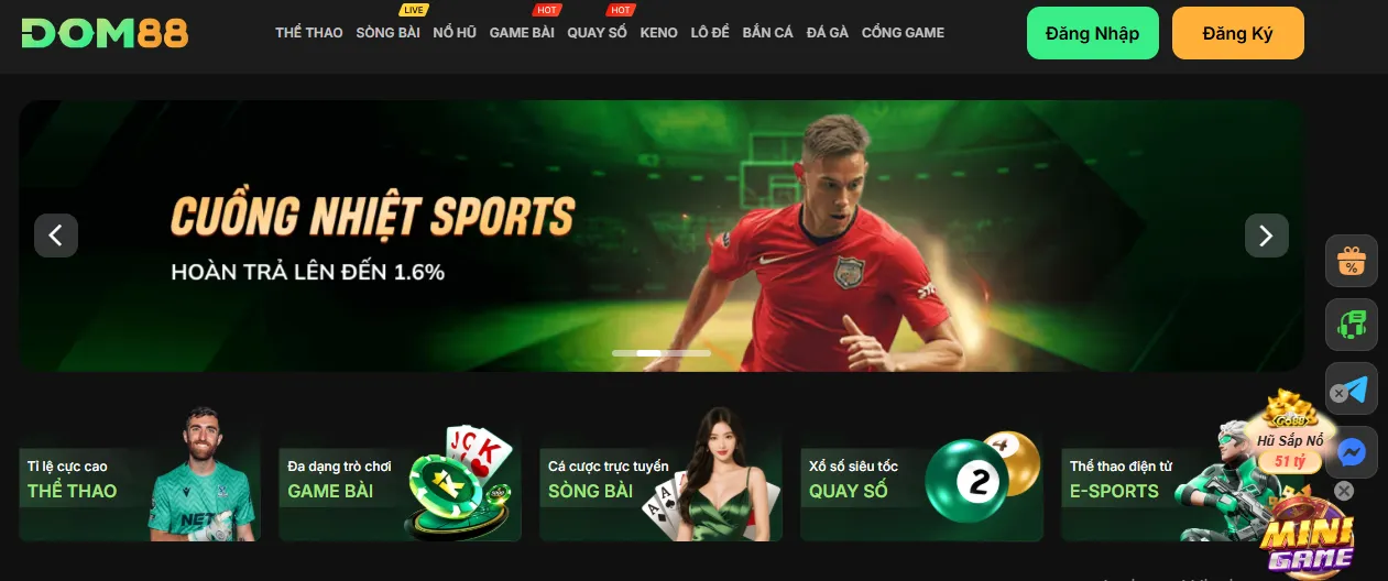 Dom88 – Nhà cái đẳng cấp với trải nghiệm giải trí toàn diện